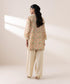 Women's Pret Zari Lawn Beige Embroidered A-Line Shirt
